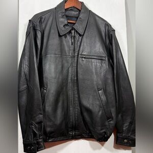American Mens Classic Size XL Men's Black Leather Jacket